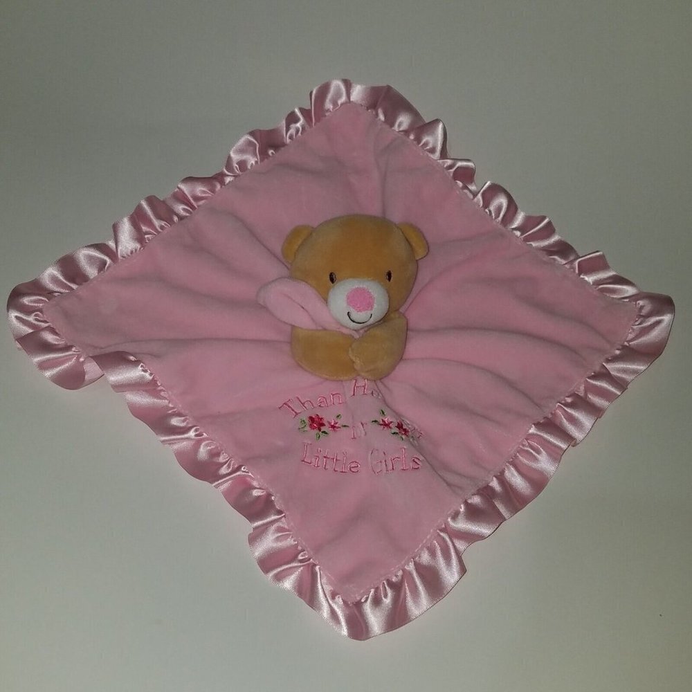 Baby Starters Teddy Bear Lovey Rattle Pink Thank Heaven For Little Girls Plush